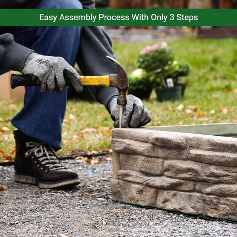 Landecor Ledgestones six-pack with pins simplifies quick assembly.