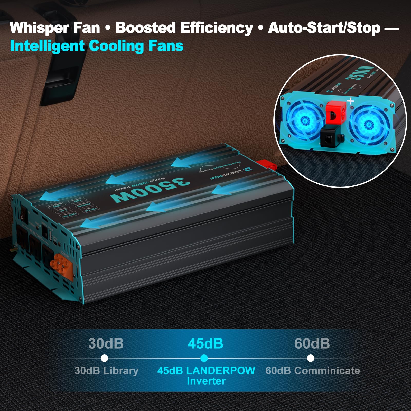 LANDERPOW wired remote shows output and errors clearly.