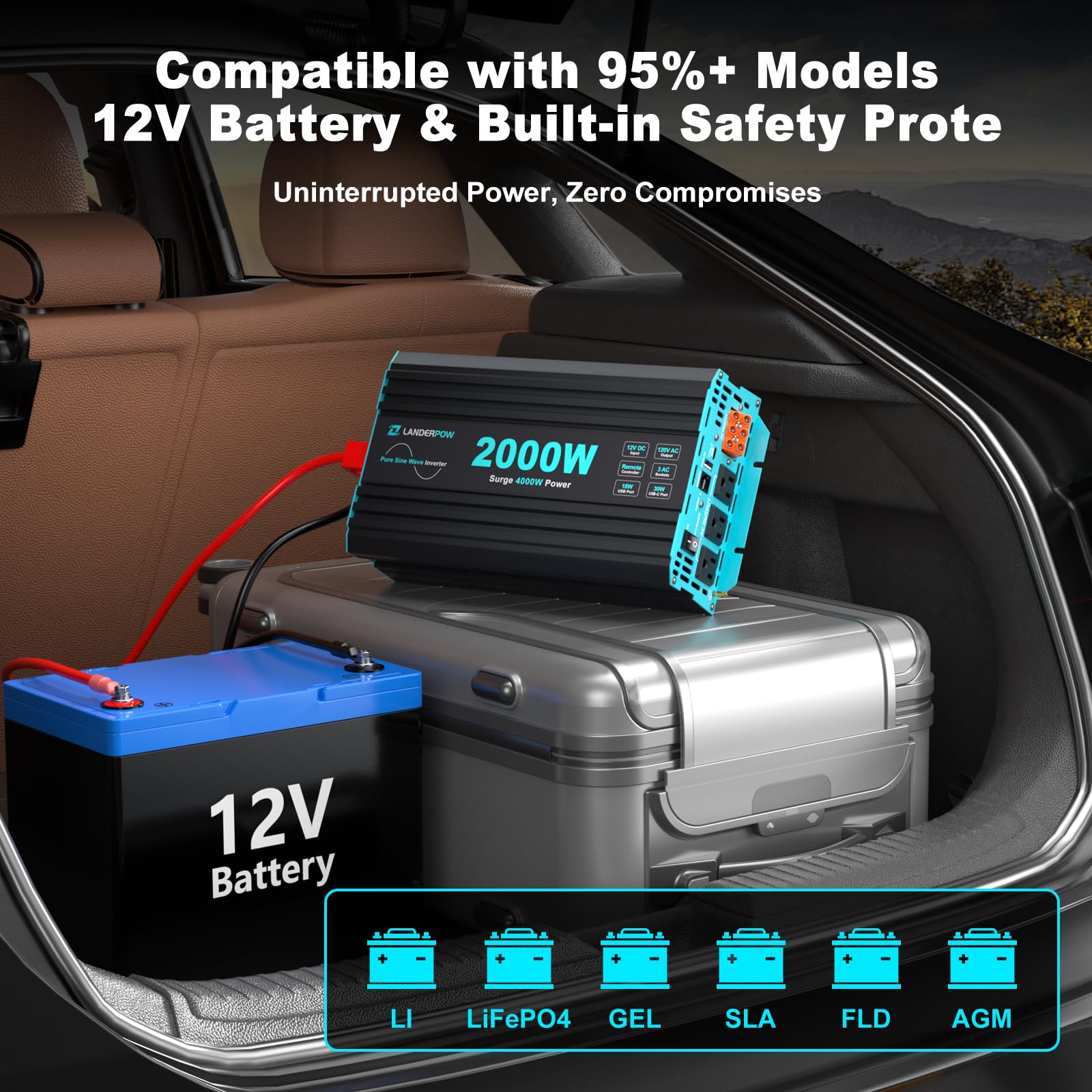 LANDERPOW rugged metal shell withstands RV vibrations