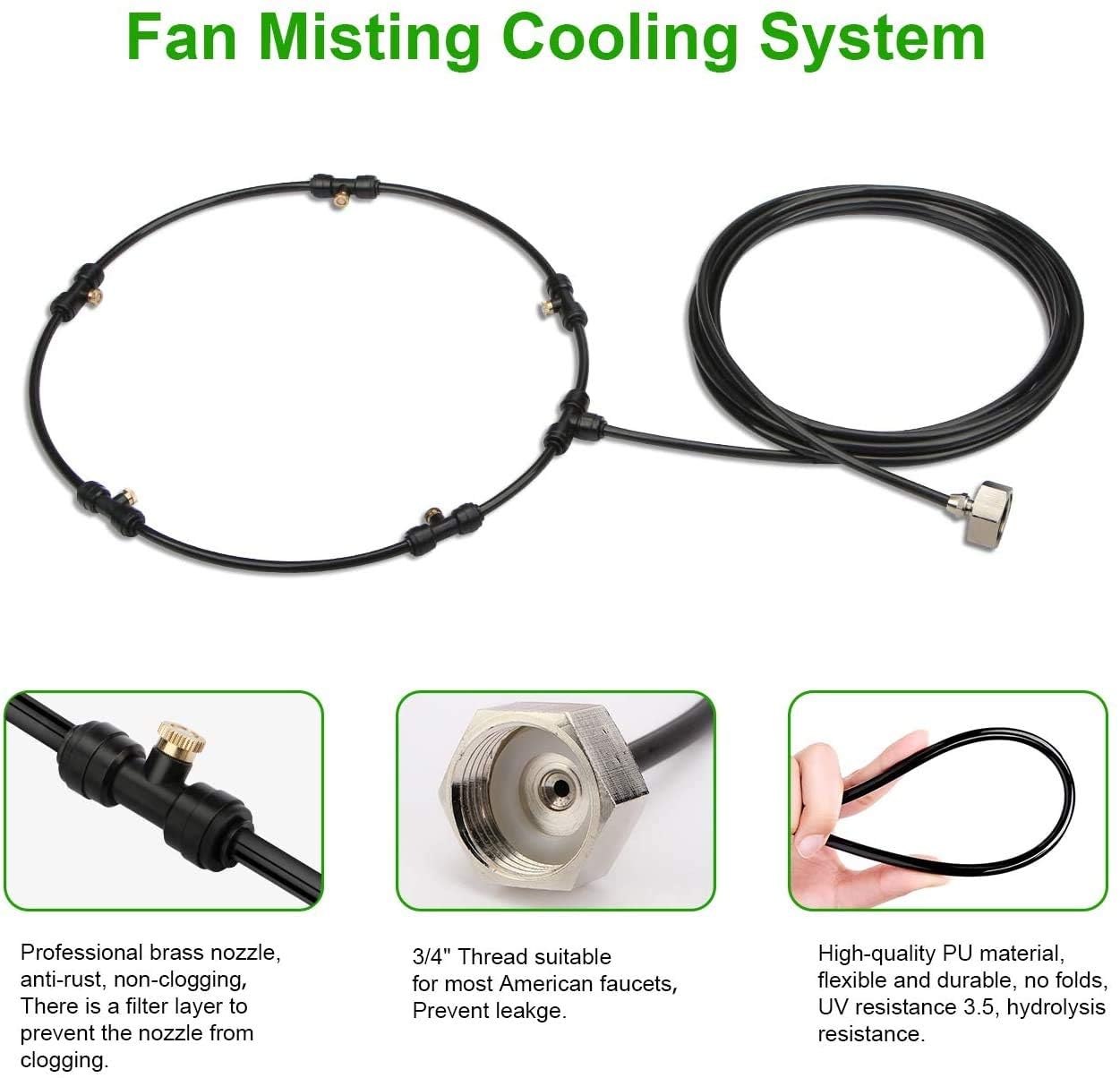 LANDGARDEN tubing length setup highlights easy spacing between nozzles