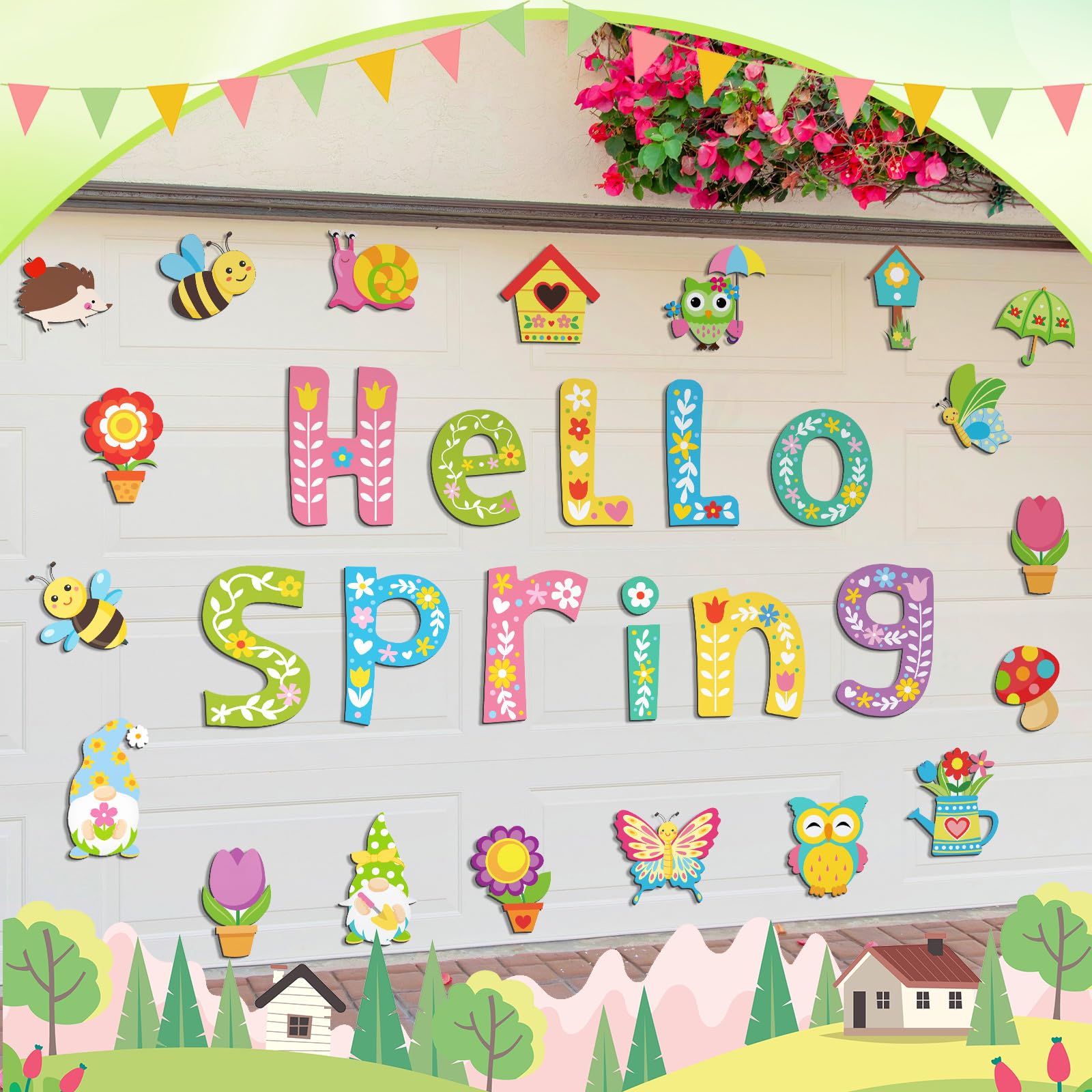 Landhoow flowers bees magnets add color to metal surfaces and are reusable.