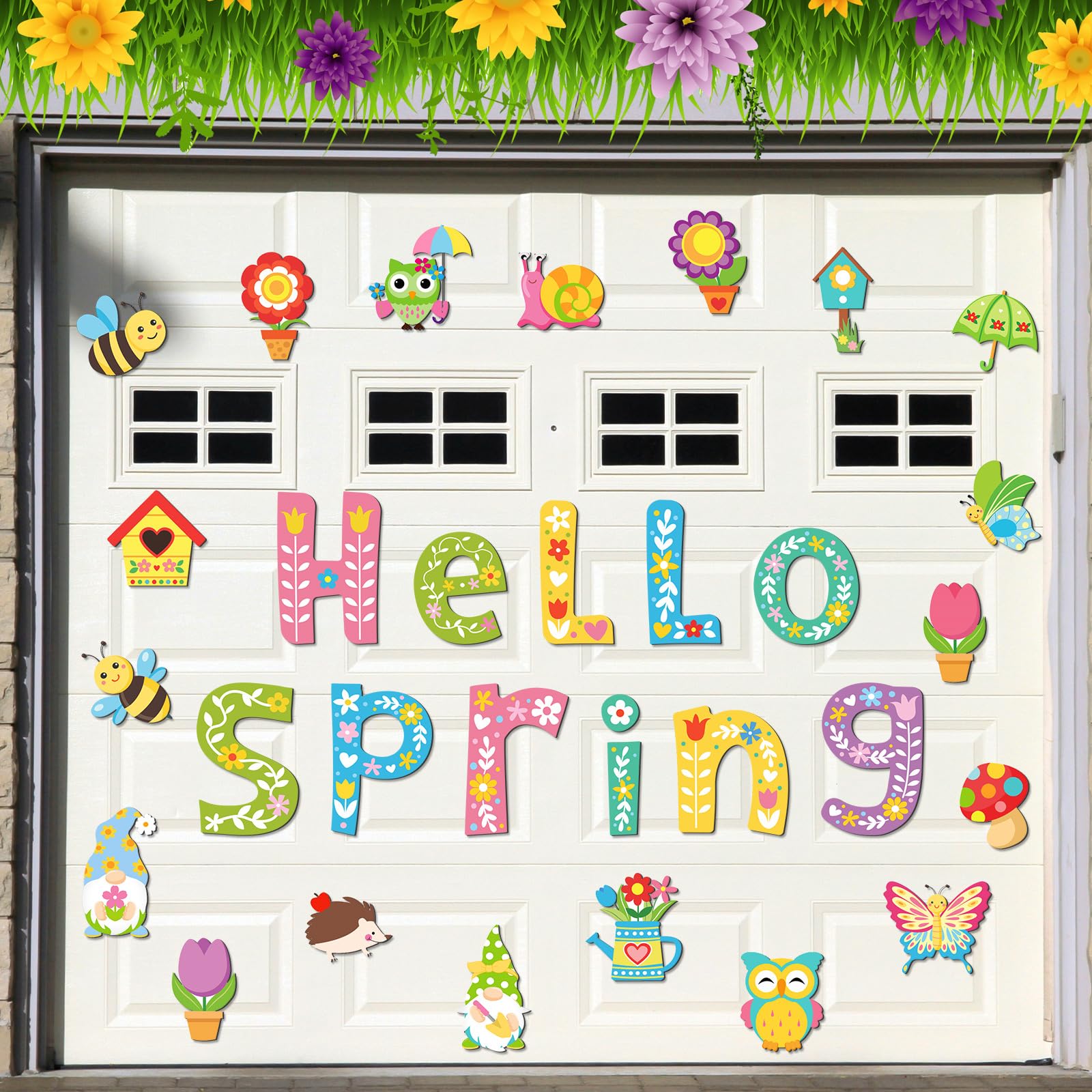 Landhoow Hello Spring letters magnets brighten doors with seasonal charm.