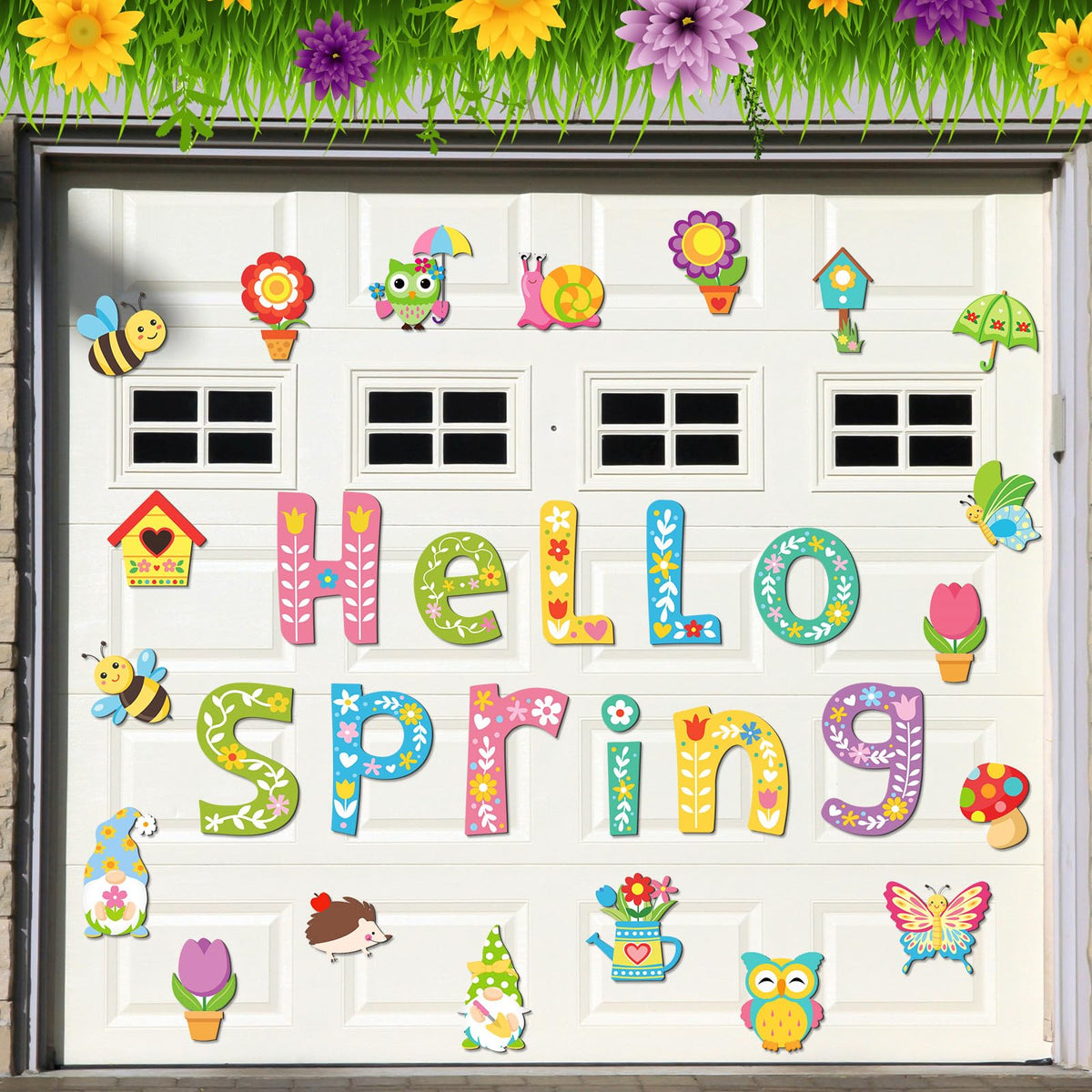 Landhoow Hello Spring letters magnets brighten doors with seasonal charm.