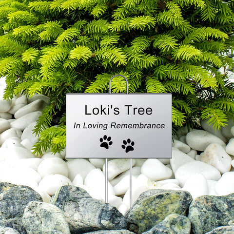 Laser-engraving ready Landhoow labels for customizable plant names.