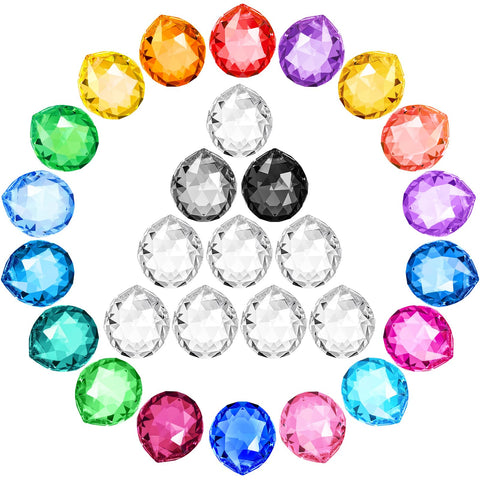 Landical crystal ball suncatcher refracts rainbow light for window decor