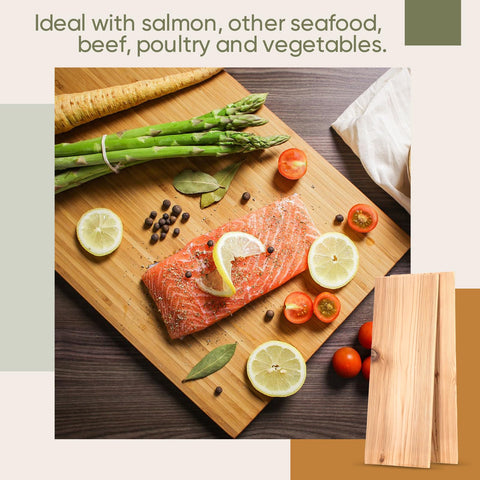 Landical cedar planks work with beef, poultry, vegetables for versatile meals