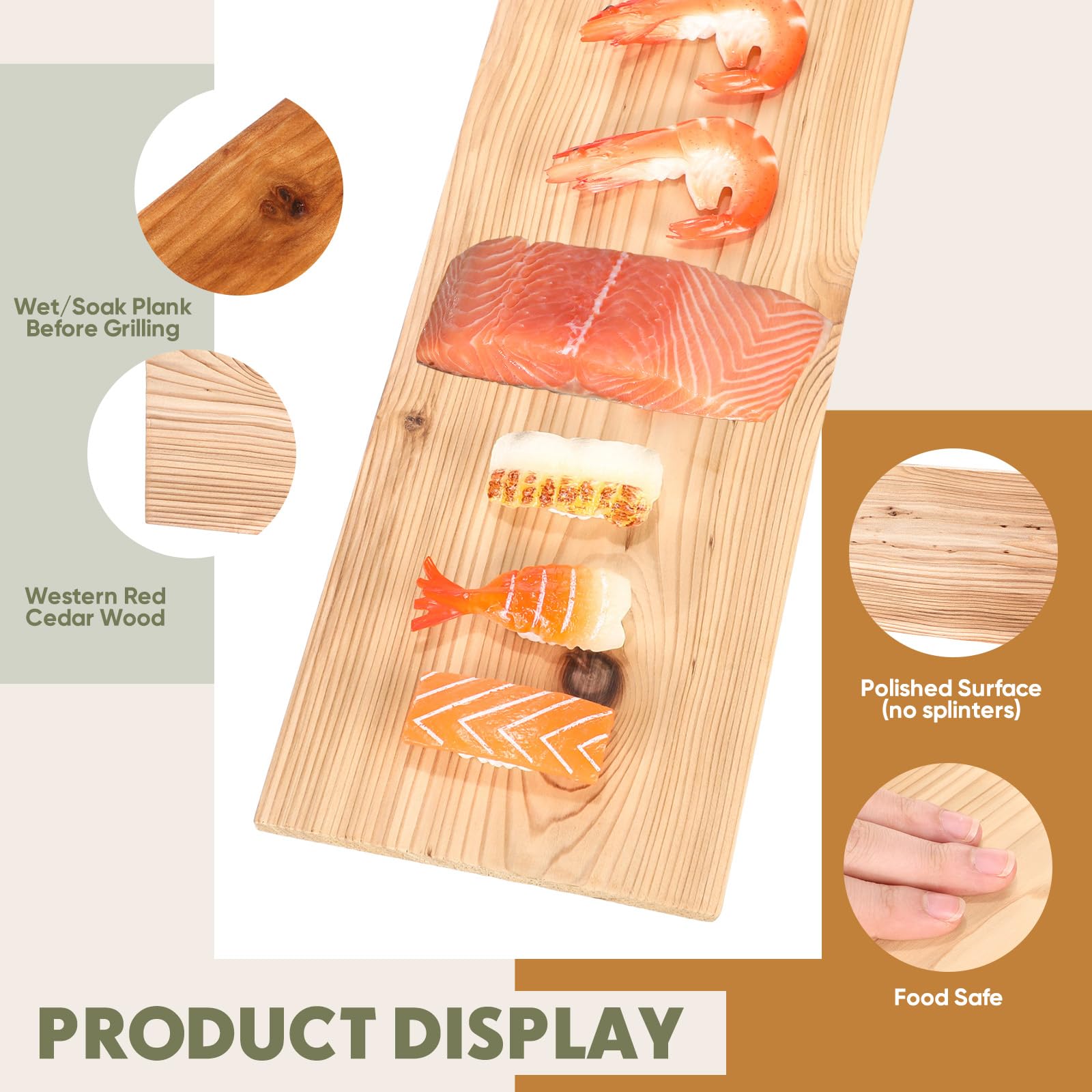 Landical cedar planks suitable for oven use to expand cooking options