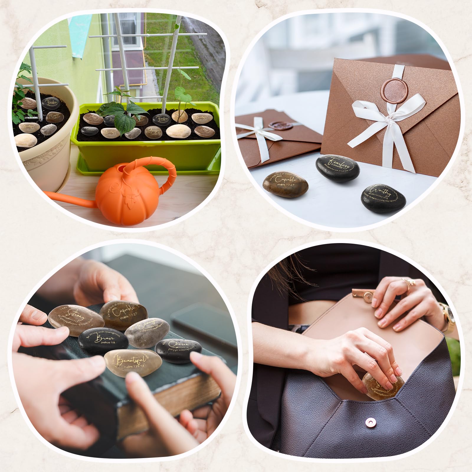 Landical home decor stones suitable for garden, mantel, or zen spaces