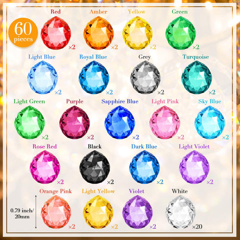 Landical colorful crystal prisms brighten chandeliers with rainbow reflections