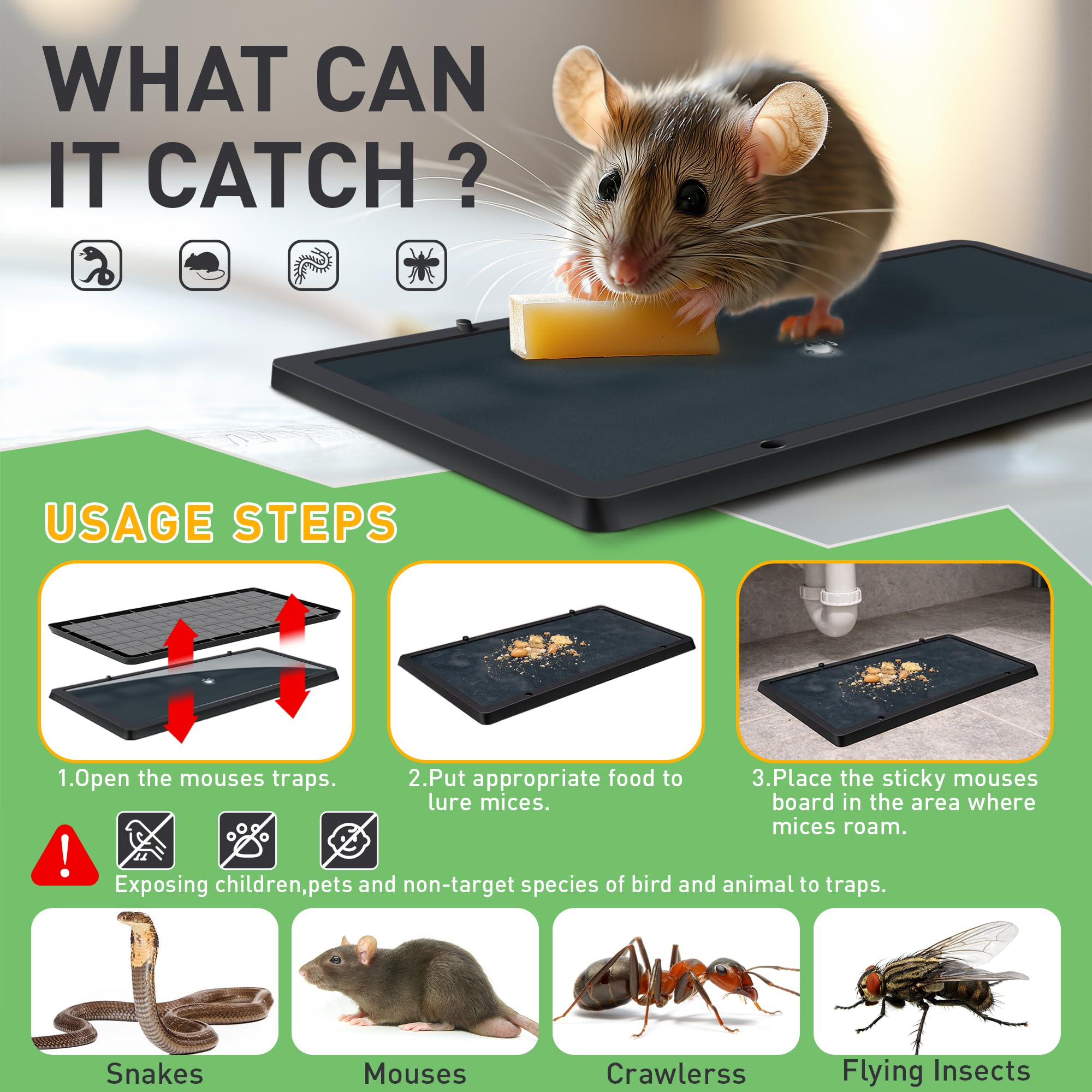 Landisun glue trap adhesive close-up highlighting strong binding
