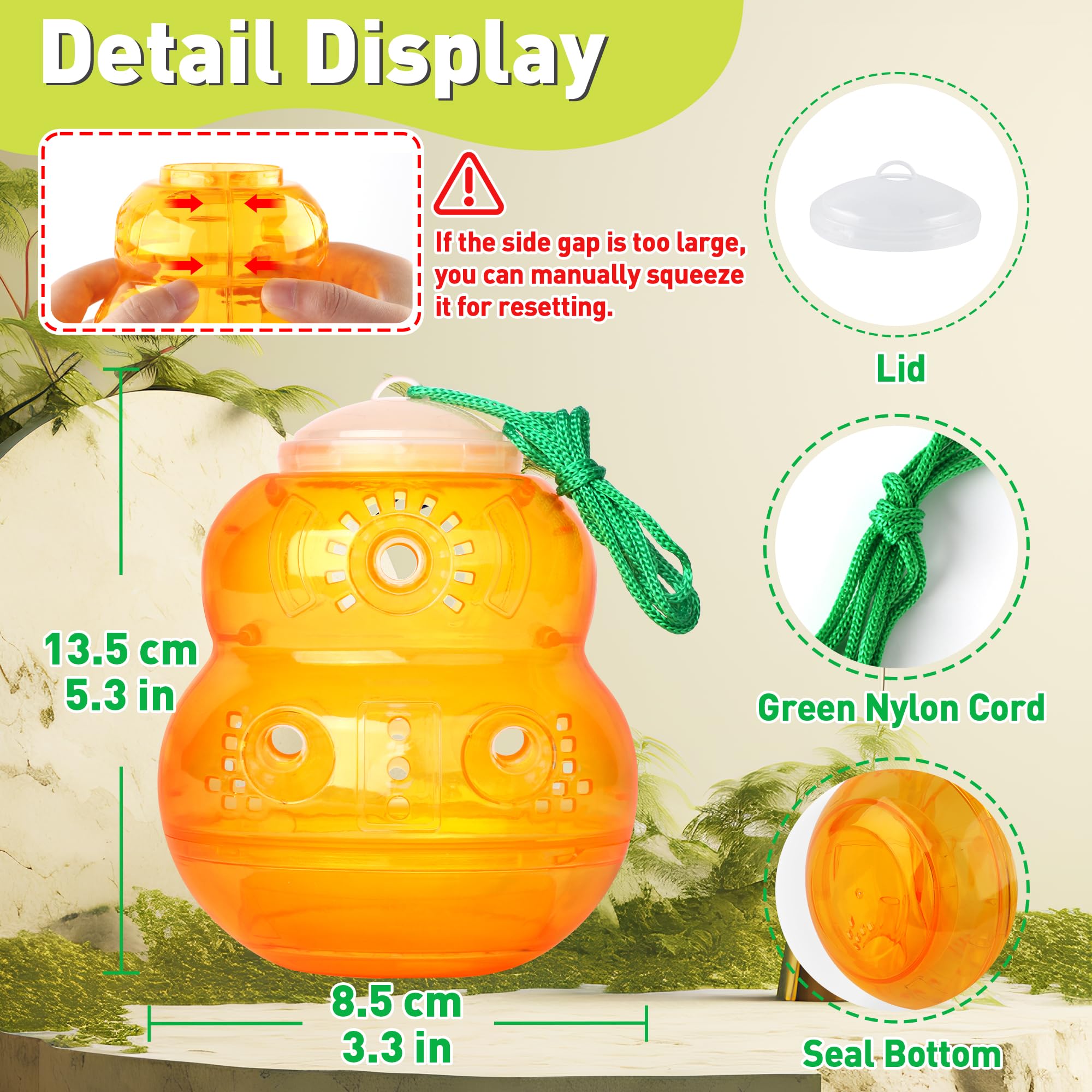 Landisun wasps trap with non-toxic bait for safe outdoor pest control