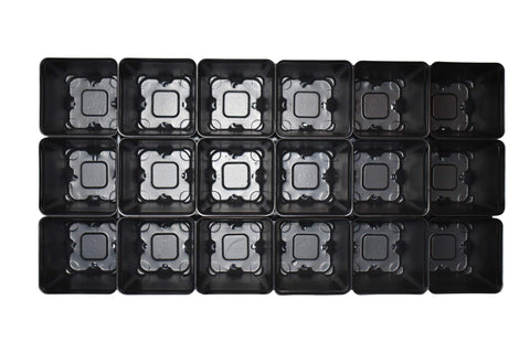 Landmark Plastics pot-and-tray assembly demonstrates efficient seed organization.