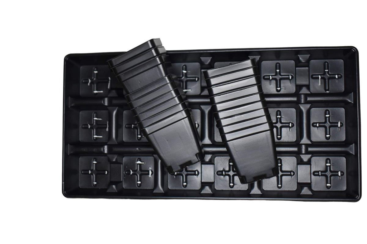 Landmark Plastics set of 3 trays with 54 pots for seed starting efficiency.
