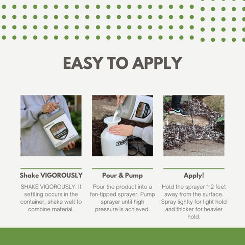 Landscape Loc Mulch Rock Bond safe for pets and plants during use