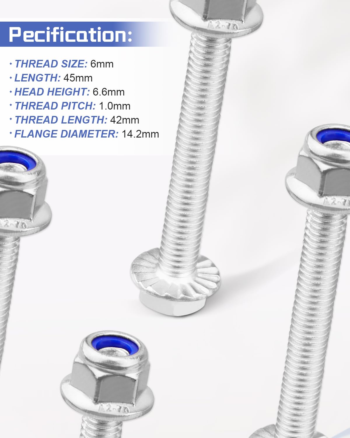 LANDSIN complete 10 screws and 10 nuts set for easy maintenance.
