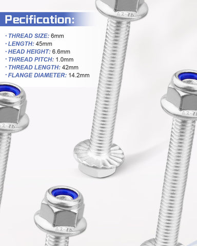 LANDSIN complete 10 screws and 10 nuts set for easy maintenance.