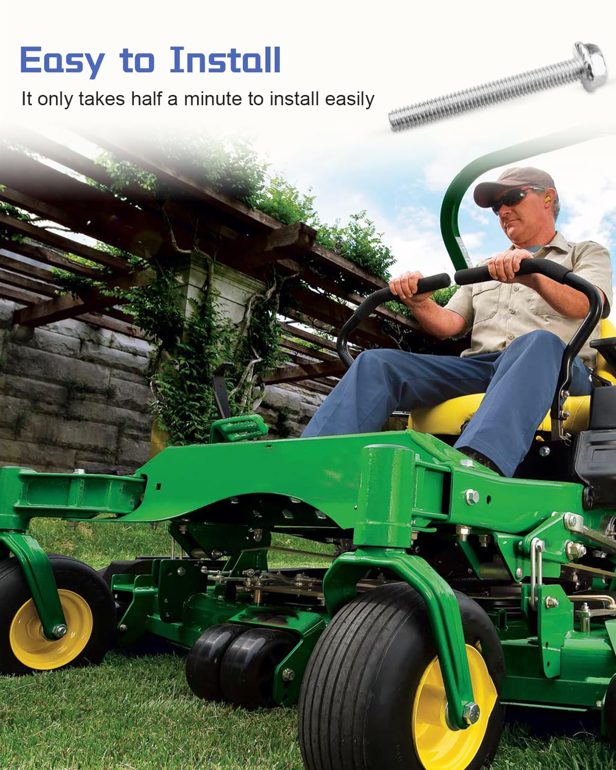 LANDSIN high-grade bolts resist rust and aging in outdoor conditions.