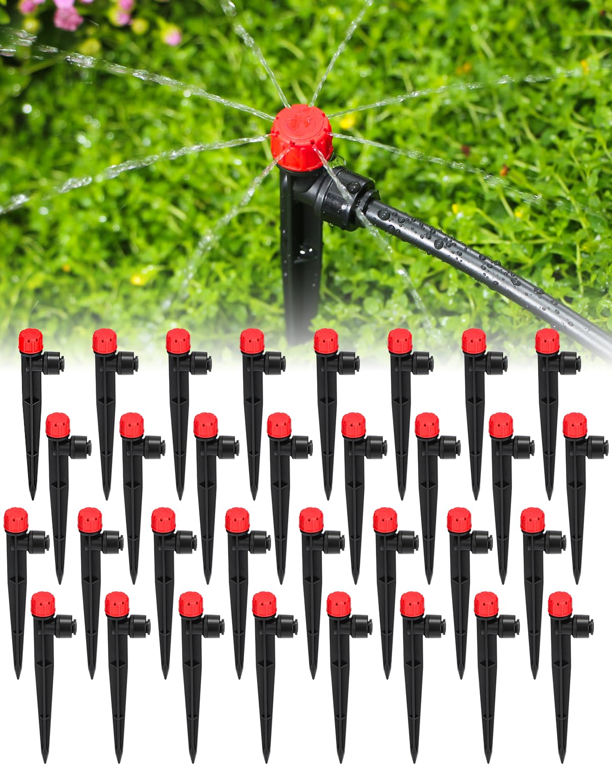 Landtouch 36-pack drip emitters with quick-connect for leak-free installation
