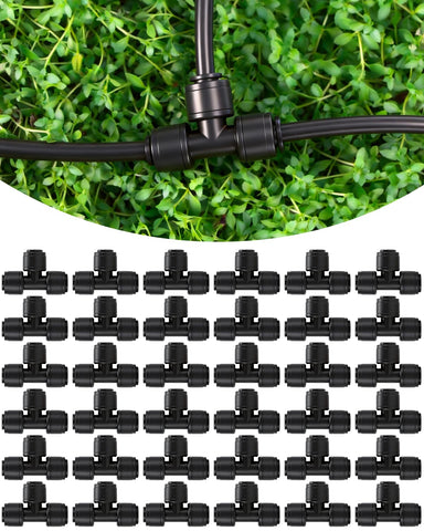 Landtouch 36-pack quick-connect tee for drip irrigation, easy installation.