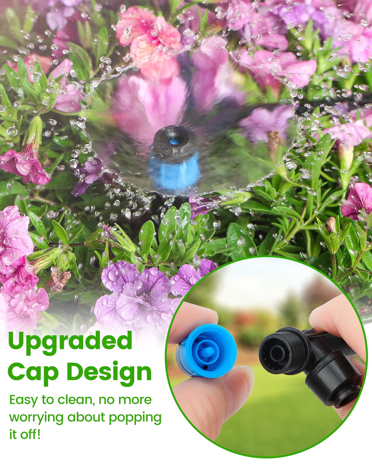 Landtouch adjustable 360-degree spray for customizable irrigation coverage.