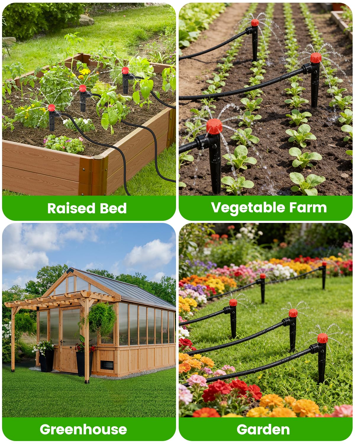 Landtouch adjustable spray diameter ranges 0–10 feet for irrigation