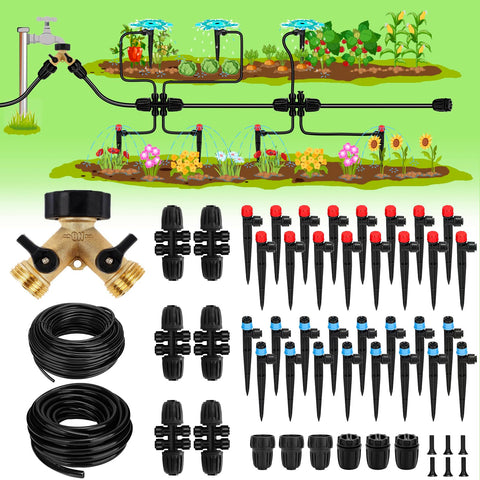 Landtouch 50ft main tube for drip irrigation delivers even moisture to large garden beds