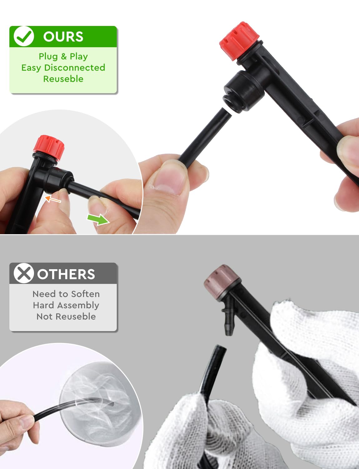 Landtouch 16 emitters and 16 fountain sprayers enable customized garden watering