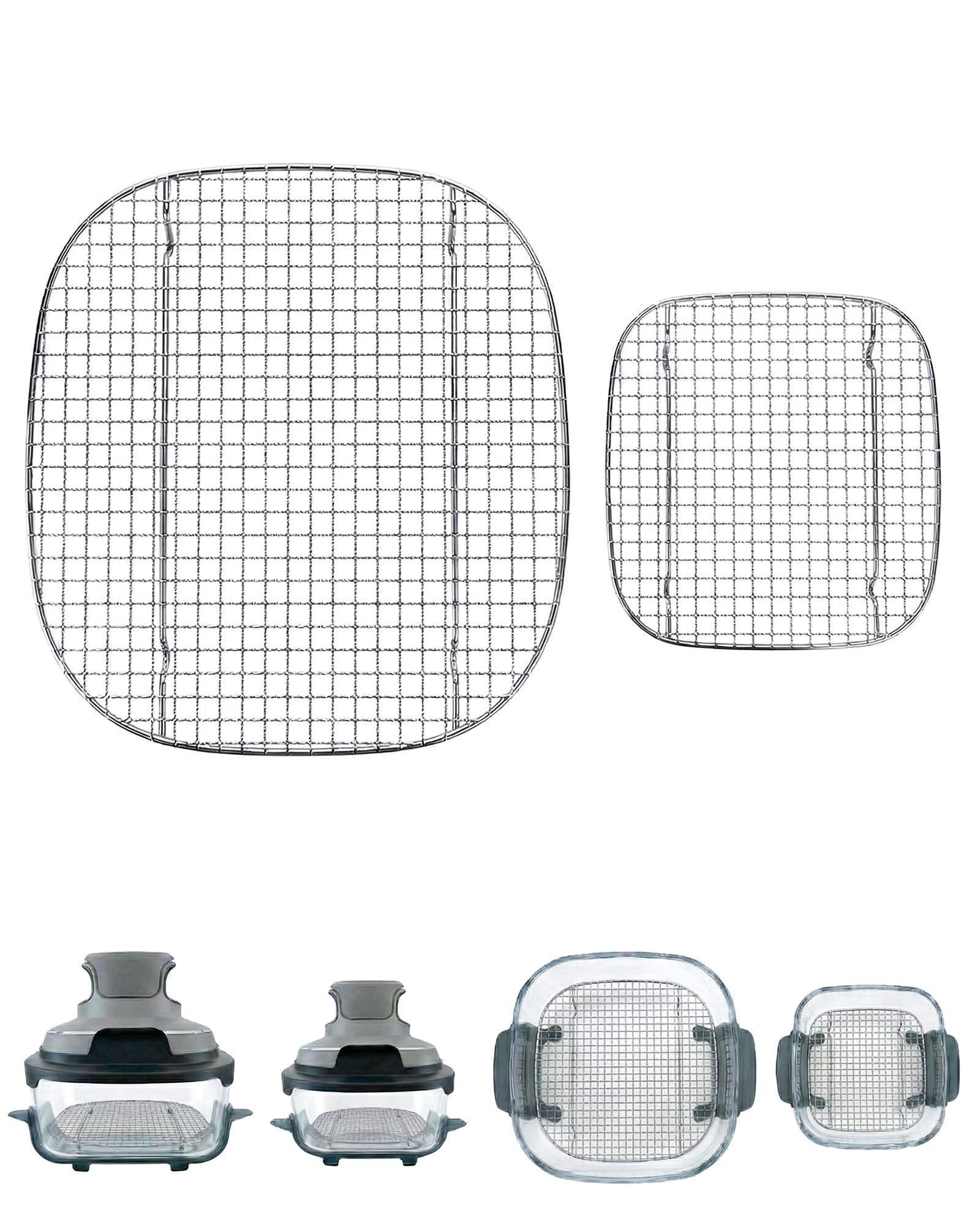 Lanejoy ninja crispi 2-piece set for fn101 compatibility, ensuring stable air fry setup.