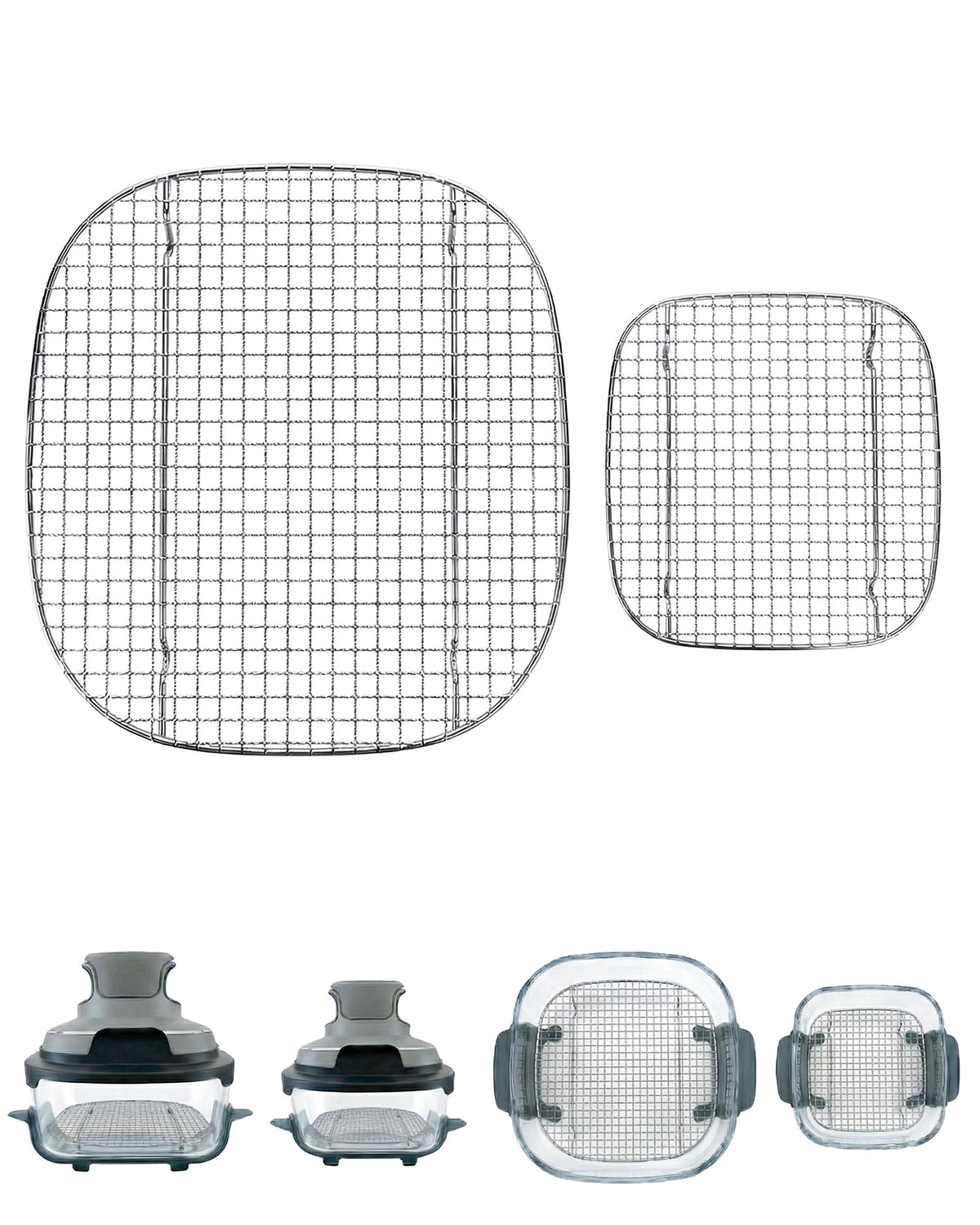 Lanejoy ninja crispi 2-piece set for fn101 compatibility, ensuring stable air fry setup.