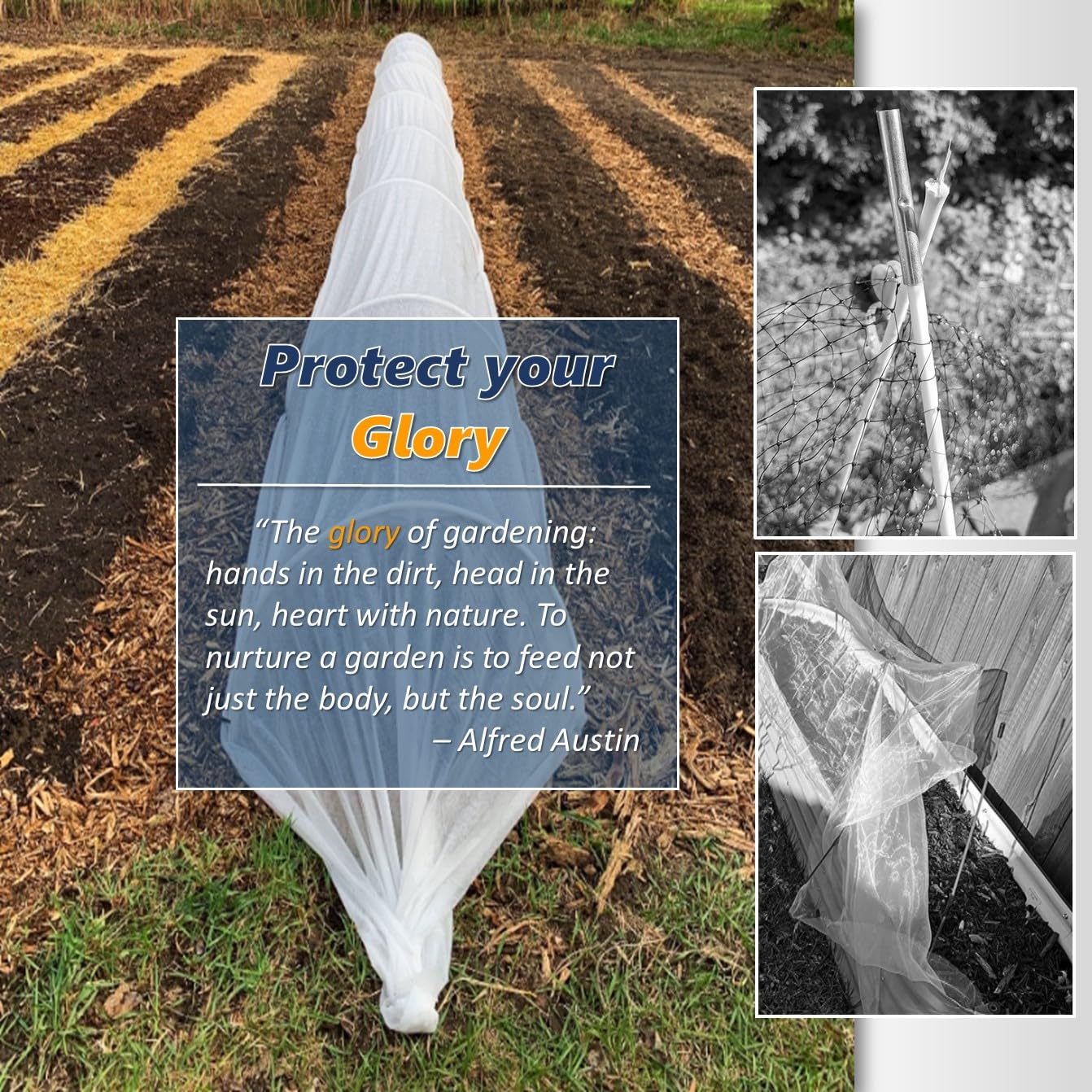 LANEVAN six-hoops-2-4ft-bed-compatibility for flexible garden protection.