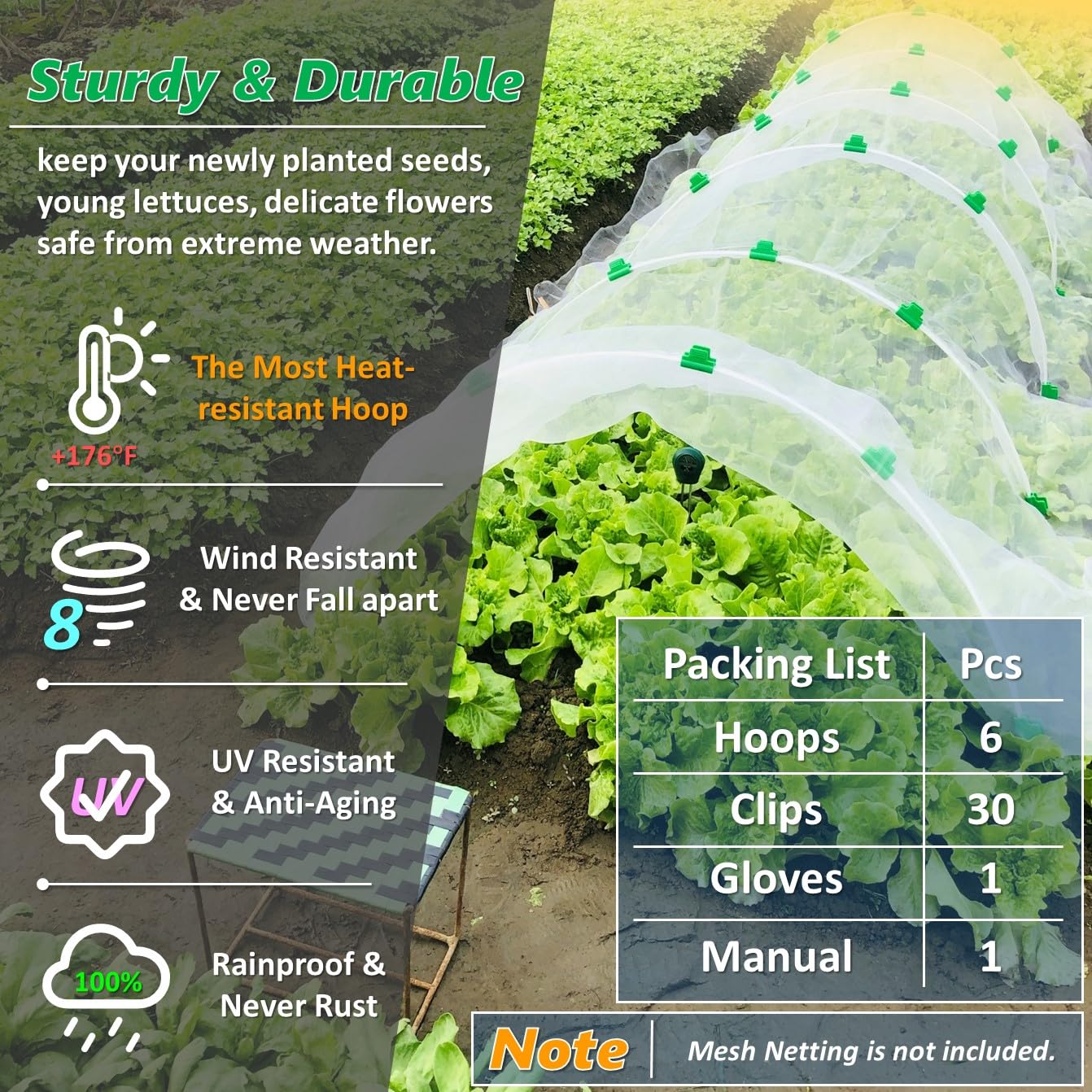 LANEVAN weather-resistant design withstands windy conditions, keeping plants protected.