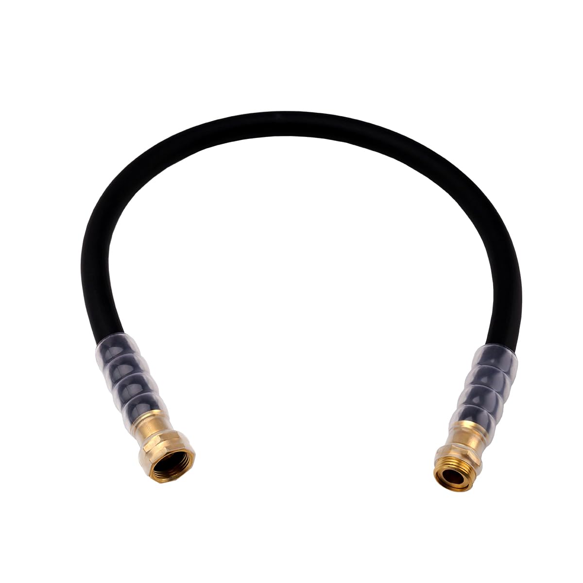 LANGARA heavy-duty garden hose with transparent swivel-handle for quick connections.