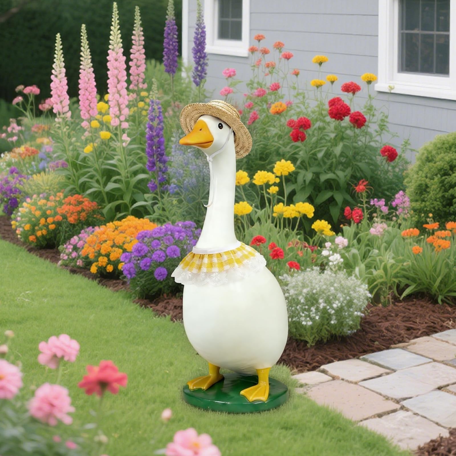 LANGFON decorative goose for Easter display on porch or garden