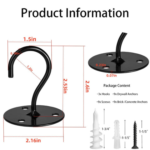LangPu ceiling hook on brick-wall installation demonstrates heavy-duty support.
