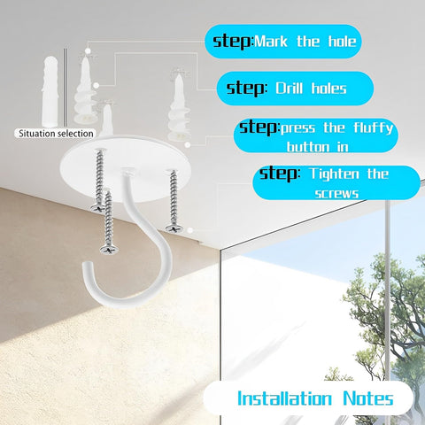 LangPu drywall anchors included ensure secure ceiling mounting.