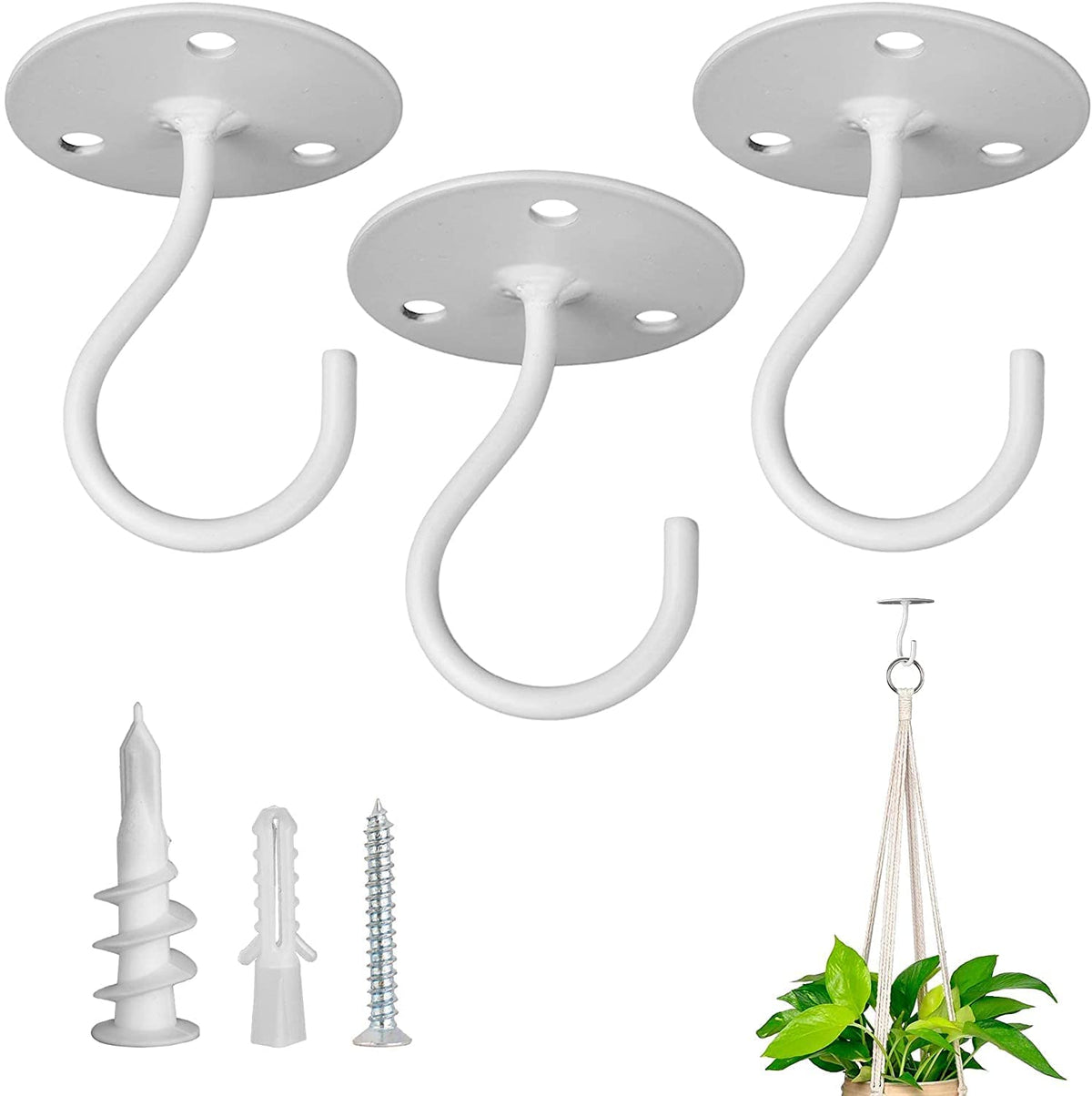 LangPu ceiling hooks for hanging plants securely support indoor planters.