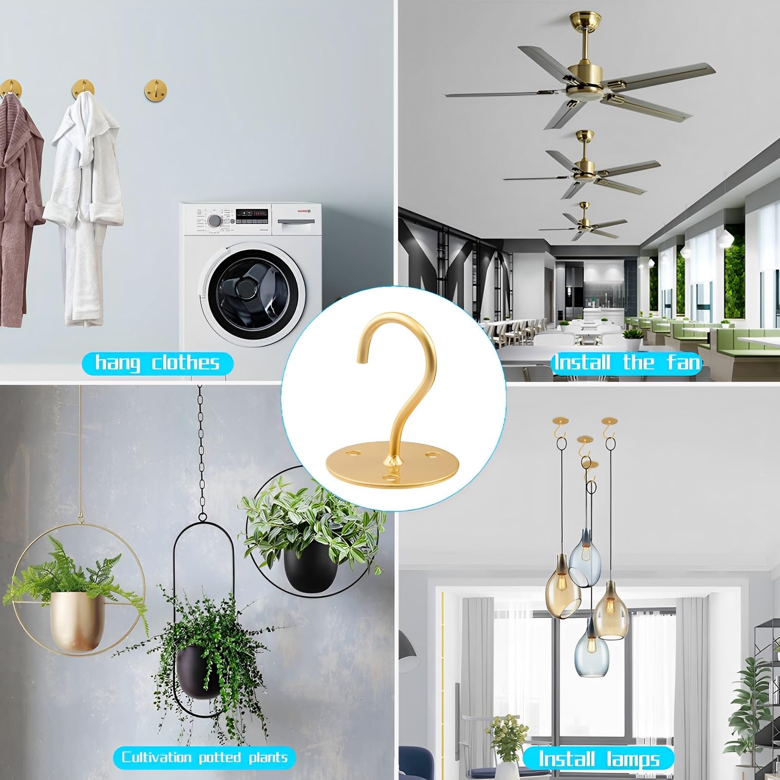 LangPu ceiling hook ideal for plants and holiday decorations