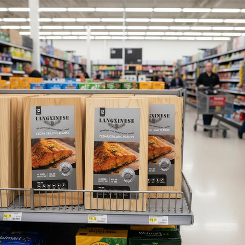 Langxinese packaging and prep tips enable quick, mess-free cedar grilling.