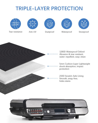 LANGZIHT 1280D water-resistant Oxford shell protects GX101 gear during transport.