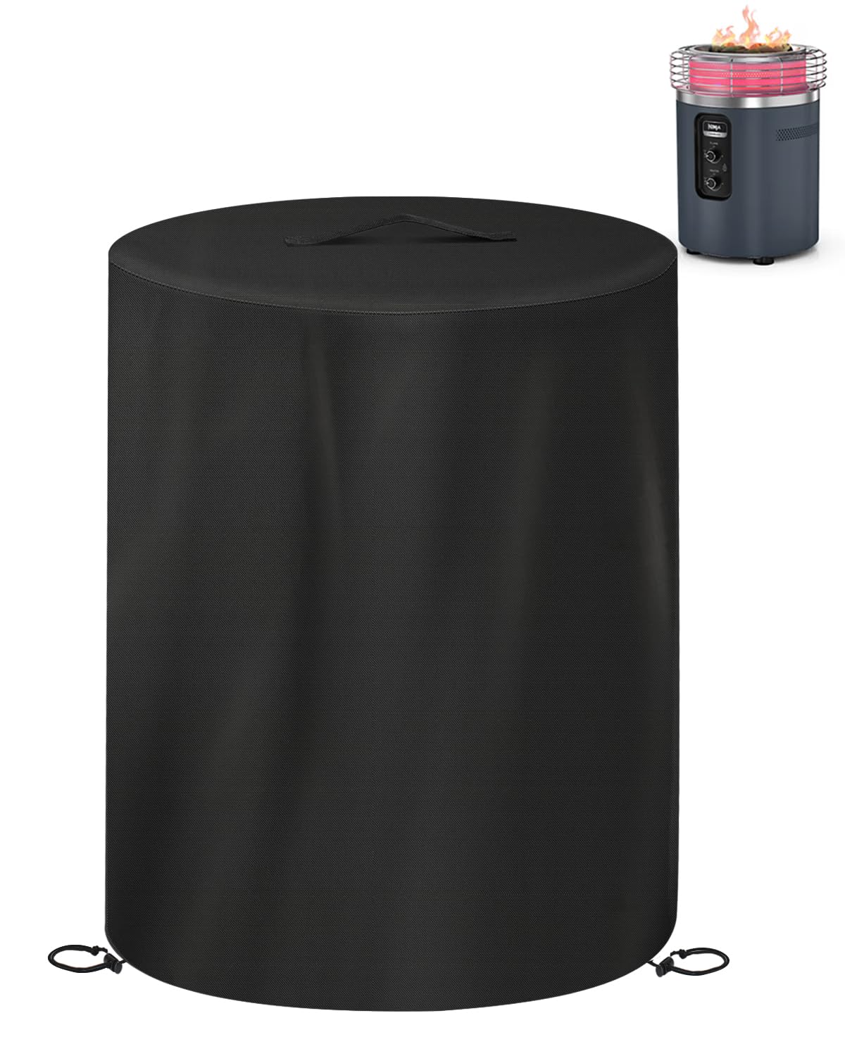 LANGZIHT Ninja Fireside360 cover front view protects the fire pit from rain and debris