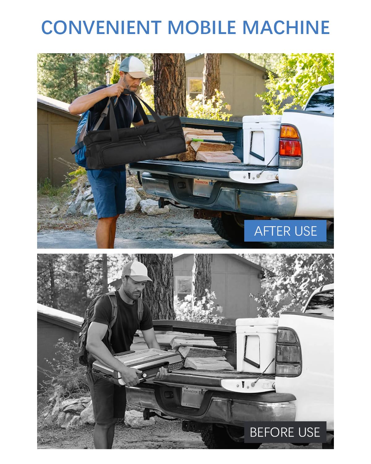 LANGZIHT Ninja Sizzle Pro XL GX101 interior compartment keeps tools tidy.