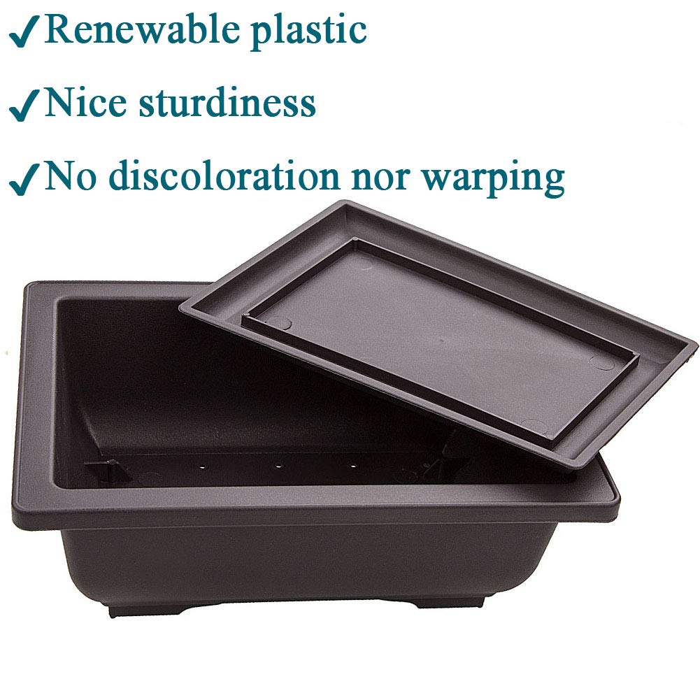 LANIAKEA bonsai pot with dark brown imitation purple sand design, durable and decor-friendly.