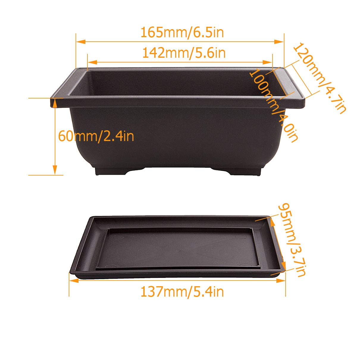 LANIAKEA bonsai pot with mesh drainage system for healthier watering and reduced overwatering risk.