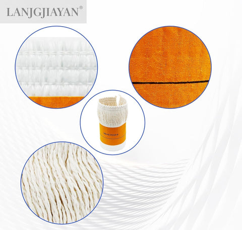 LANJGJIAYAN wick with cross-woven design promotes quick absorption and steady warmth.