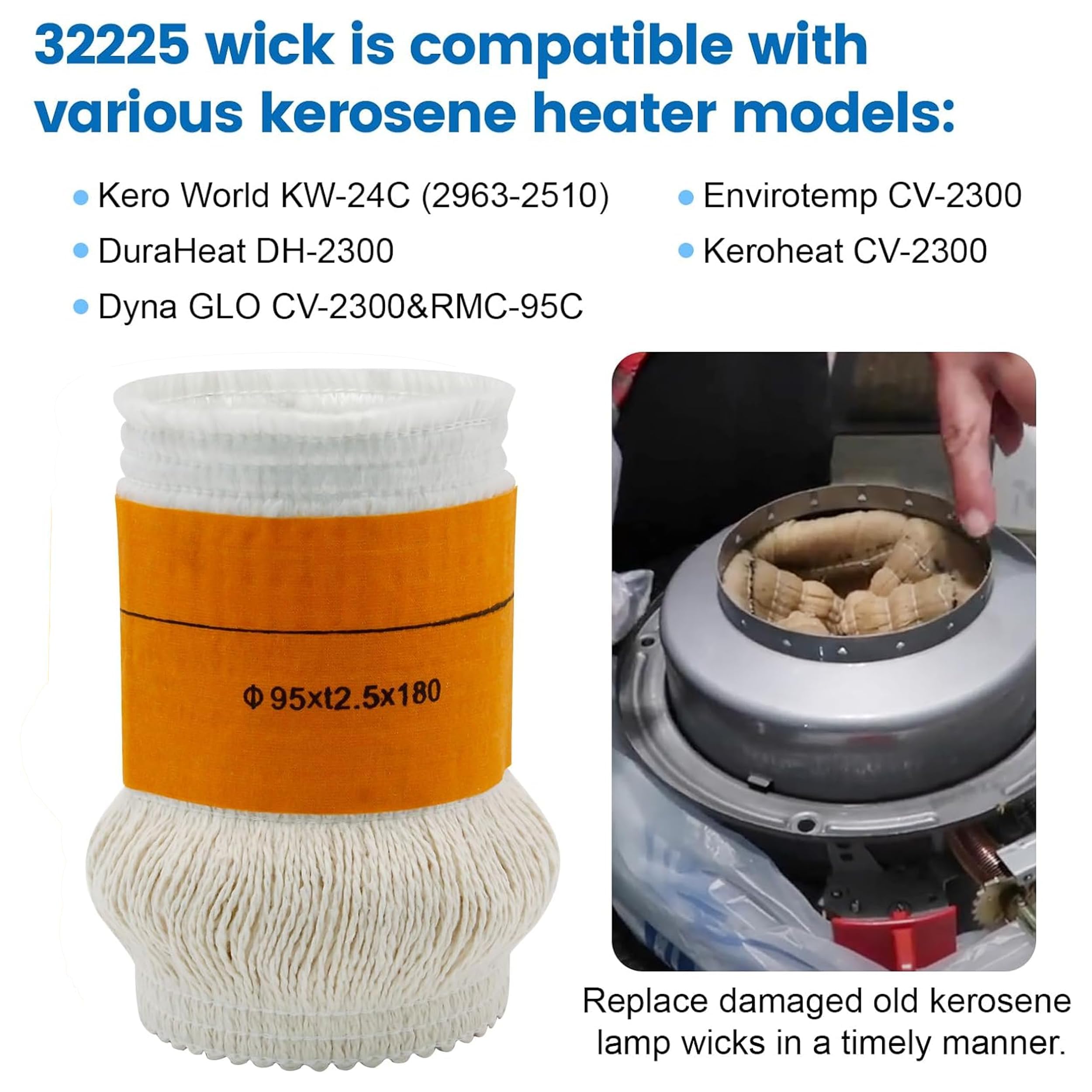 LANJGJIAYAN premium wick uses cotton and glass fiber for stronger absorption.