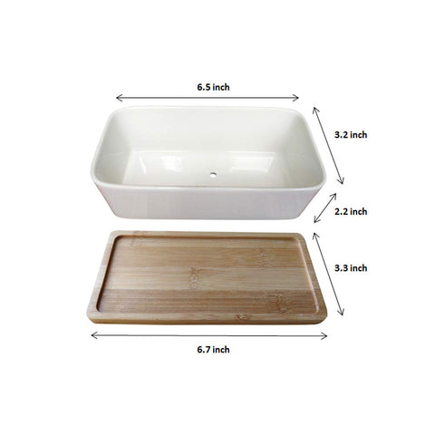 LANKER rectangle planter bottom drainage hole detail for plant health.