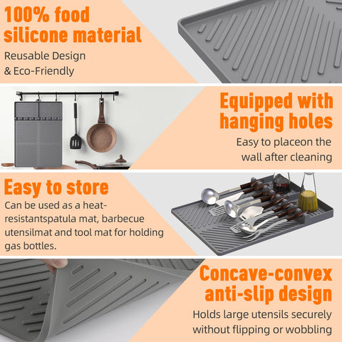 lanlw silicone mat doubles as a kitchen organizer for jars