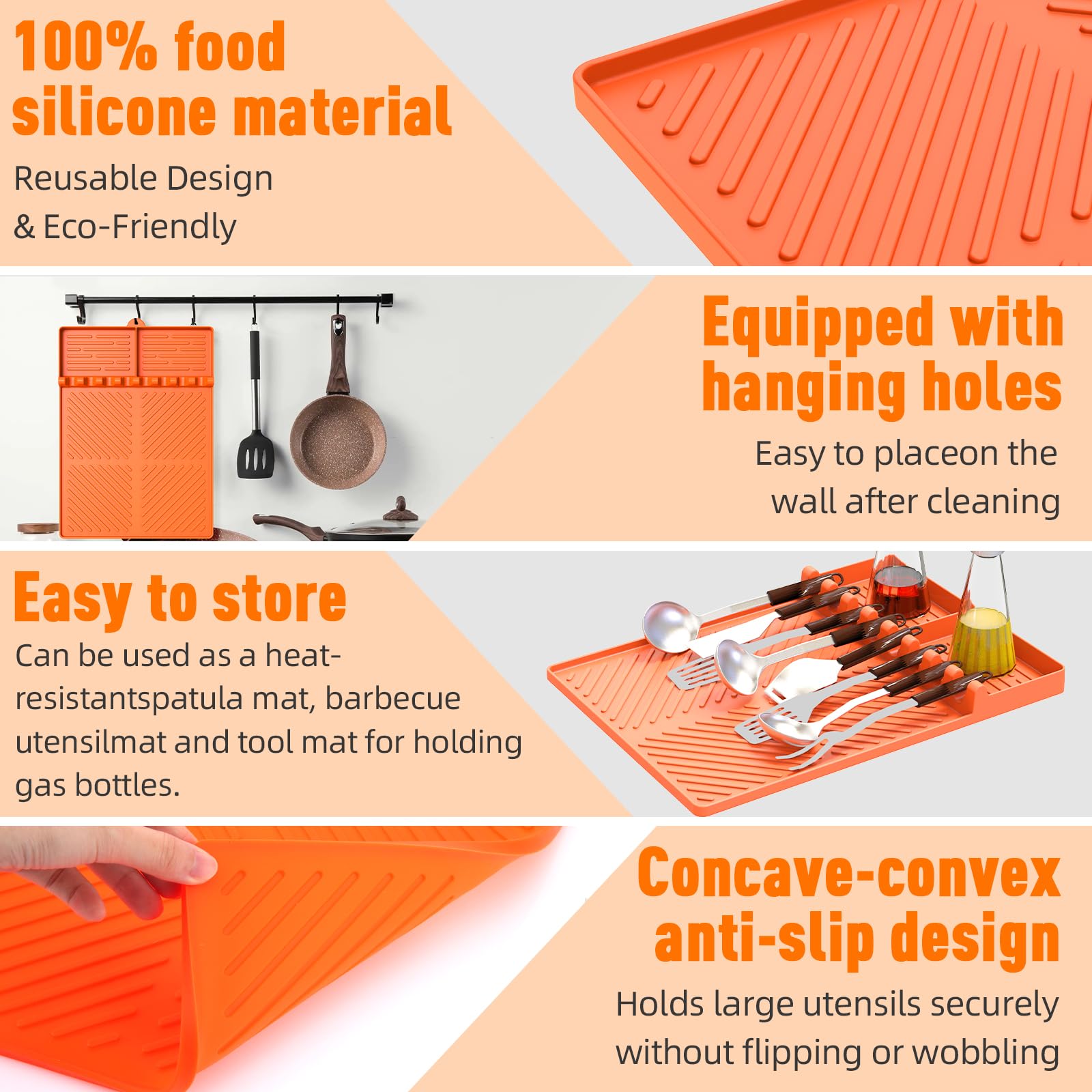 lanlw mat doubles as utensil organizer on Blackstone side shelves.
