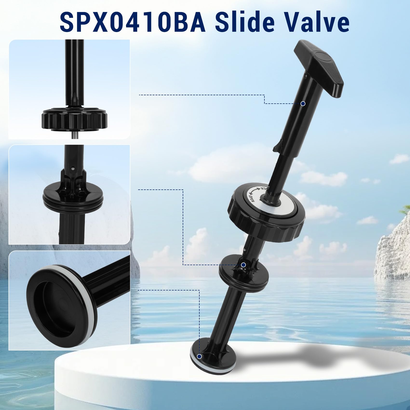 O-ring seal prevents leaks for long-lasting sealing performance.