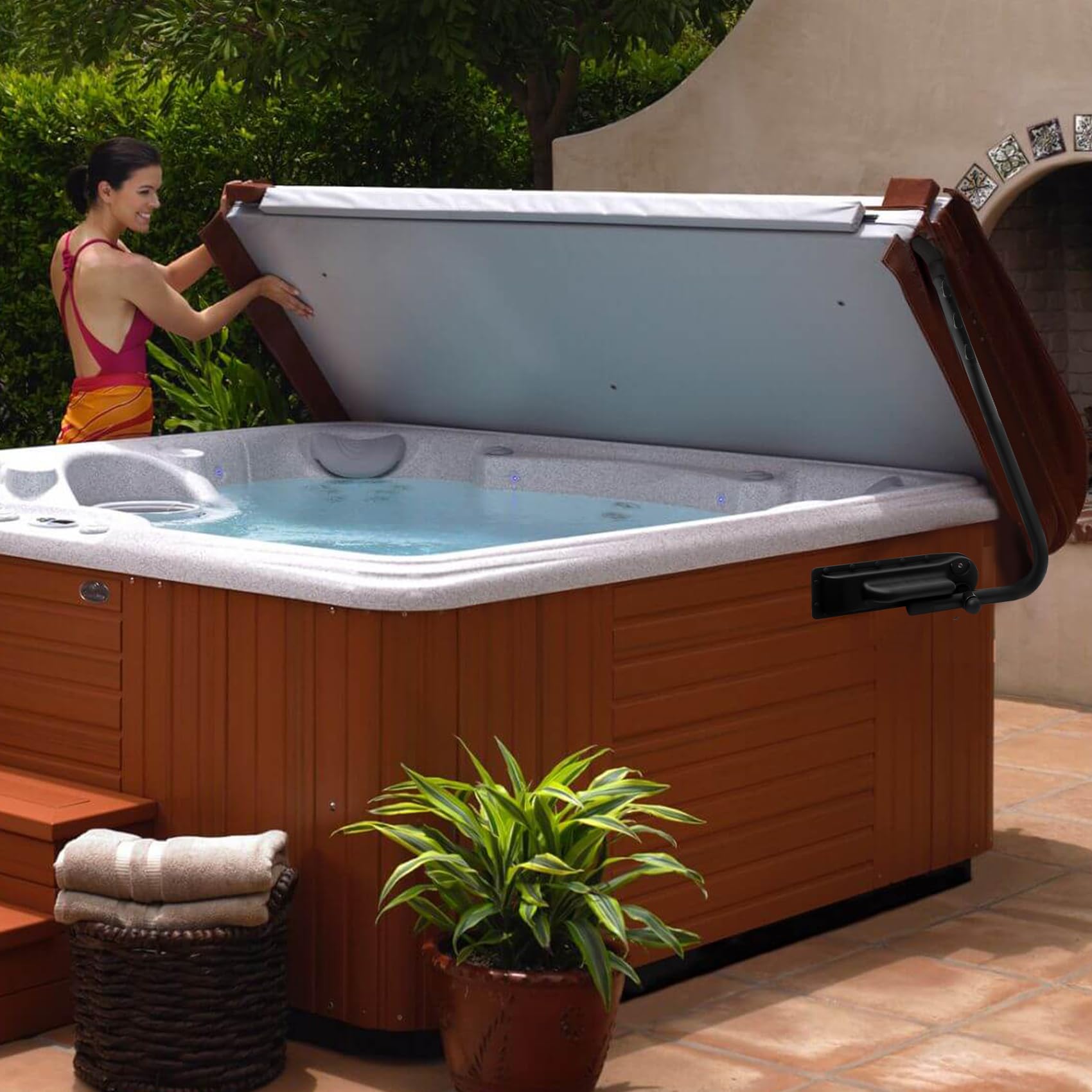 Lanmun spa cover lifter compatibility guide ensures fitting with many tub models.